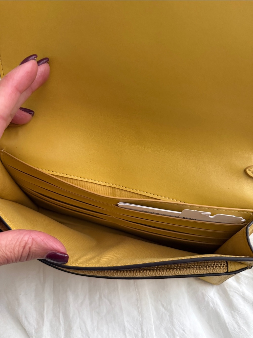 Coach Pebbled Leather Crossbody in Mustard - Picture 3 of 6